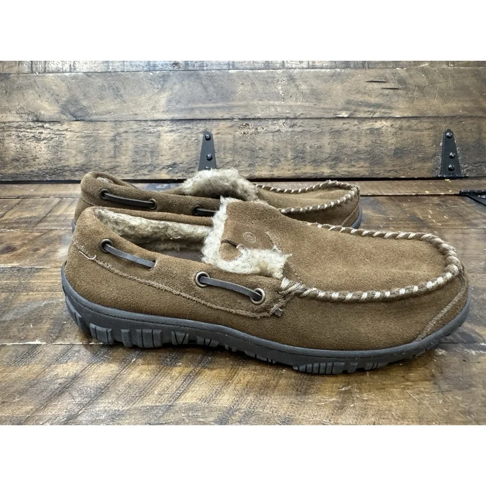 New CLARKS Men's HUDSON BAY II Slip-On Moccasin Shoes, TAUPE, 8M